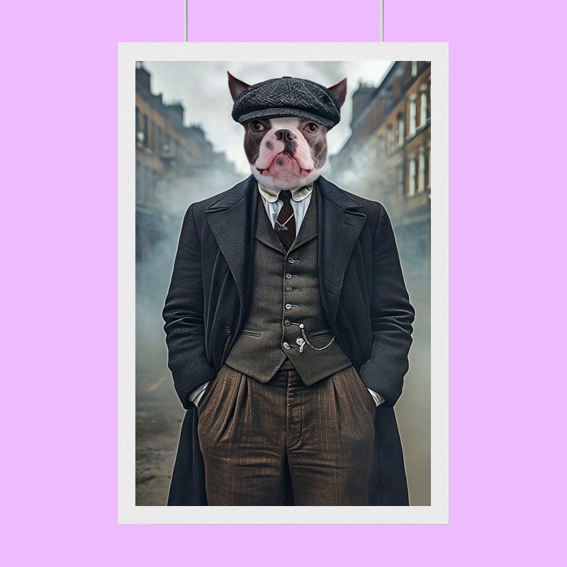 Peaky Blinders Pet Portrait - Custom Pet Portrait